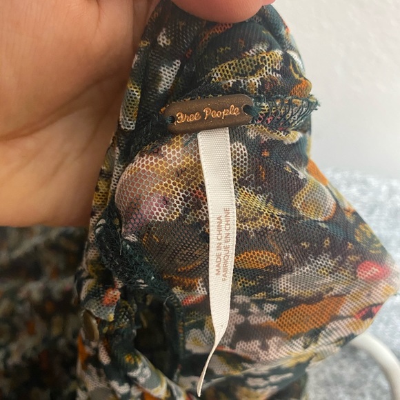 Free people mesh turtleneck blouse - Picture 2 of 3